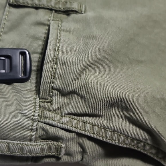 TORY BURCH 100% Cotton Bermuda Chino Olive Green Shorts Size 28 - Picture 10 of 16